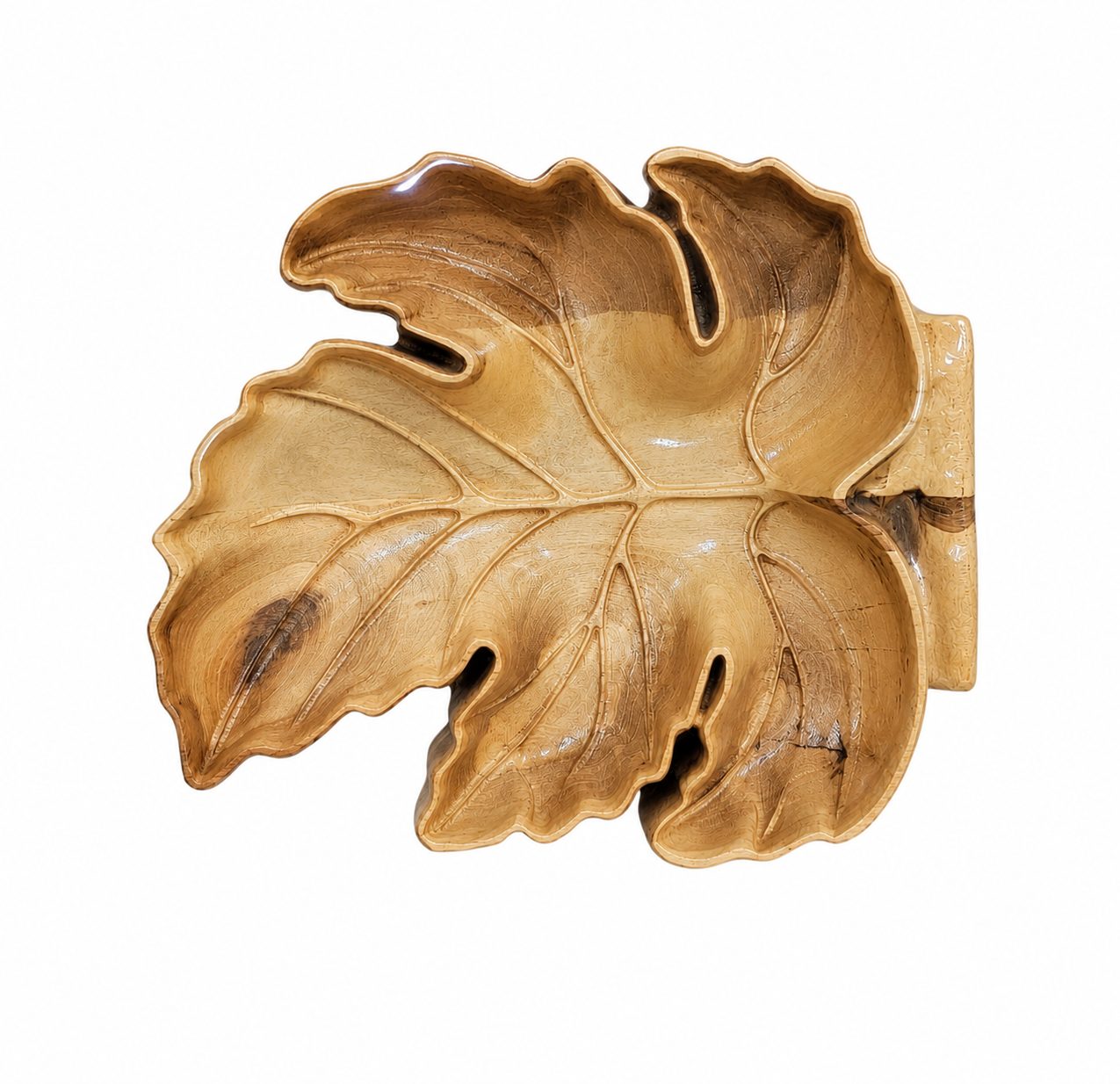 اردو خوری چوبی طرح برگ طبیعی
