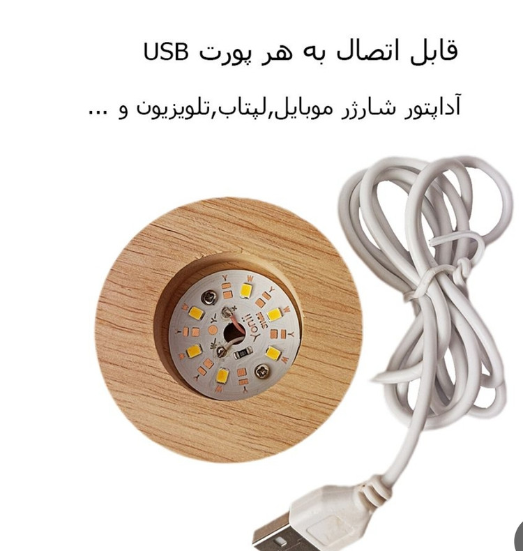 گوی کریستال ال ای دی سه بعدی قطر ۶
